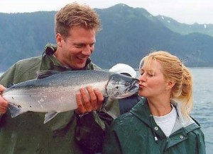 Kissing a fish