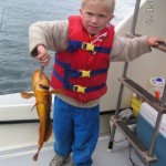 Nathan Burpee with a greenling