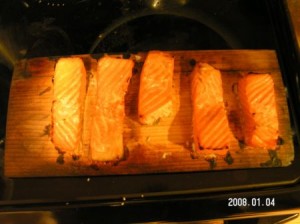 cedar plank salmon
