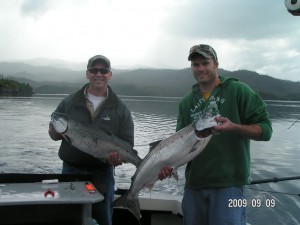 luke and pete w:kings Luke and Pete with King Salmon